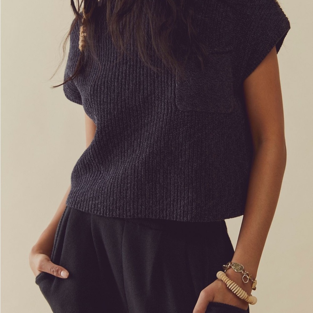 FREYA SWEATER SET / FREE PEOPLE / BLACK CHARCOAL COMBO / SMALL